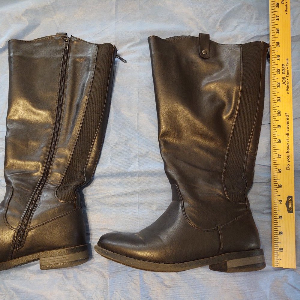 Torrid Wide Width Black Calf Boots.